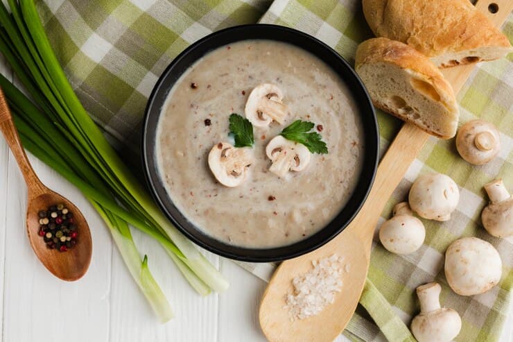 تصویر 3 از قیمت خرید سوپ مرغ و قارچ نیمه آماده با فروش عمده